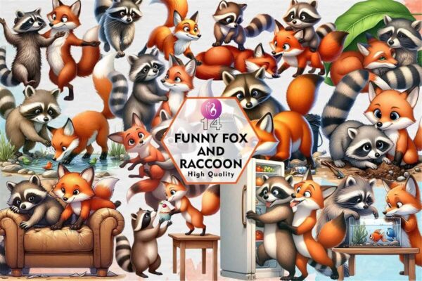 funny-fox-and-raccoon-clipart-png
