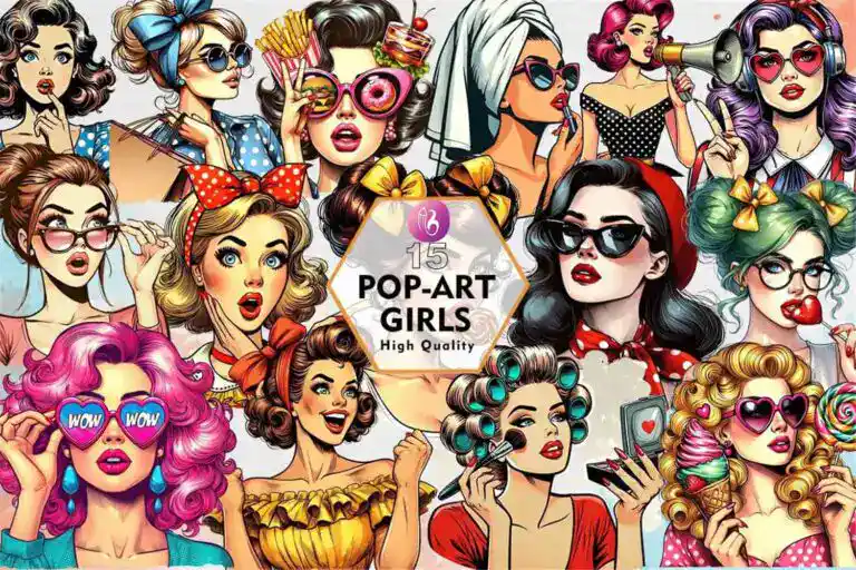 popart-girls-clipart-png-graphics