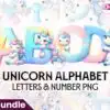 pastel-unicorn-alphabet-clipart-png