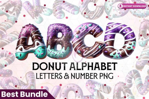 donut-sprinkles-alpha-set-clipart-png