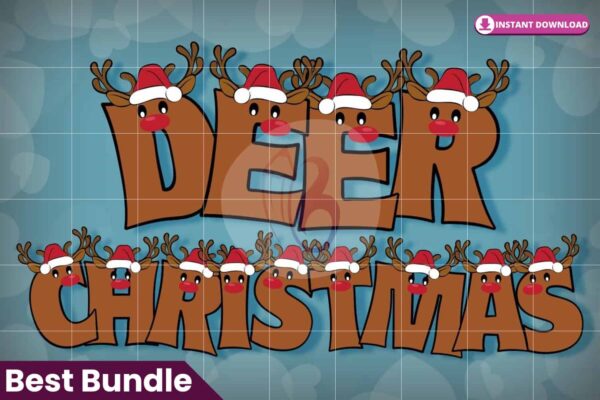 deer-christmas-font