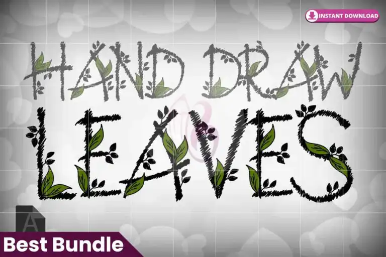 hand-draw-leaves-font