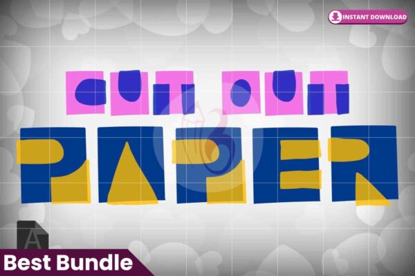 cut-out-paper-font