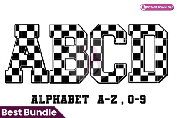 race-checkered-alphabet-font-sublimation