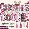 pink-christmas-doodle-alphabet-letters