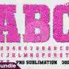 Chenille Letters Faux Sequin Hot Pink chenille-letters-faux-sequin-hot-pink