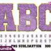 pastel-faux-chenille-alphabet-purple