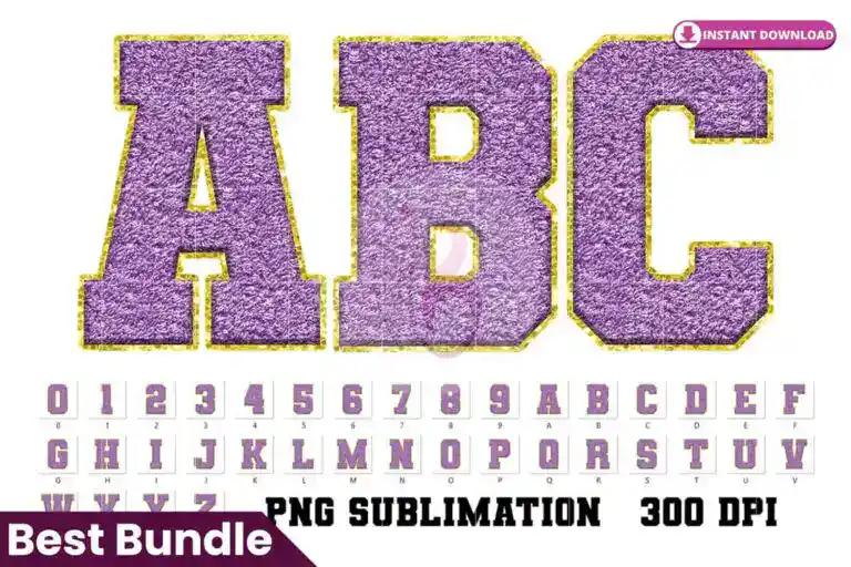pastel-faux-chenille-alphabet-purple