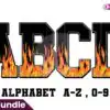 Race Track Road Fire Alphabet Font race-track-road-fire-alphabet-font