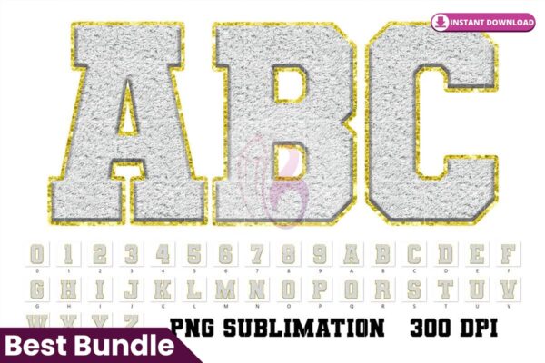 pastel-faux-chenille-alphabet-white