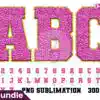 Pastel Faux Chenille Alphabet Hot Pink pastel-faux-chenille-alphabet-hot-pink