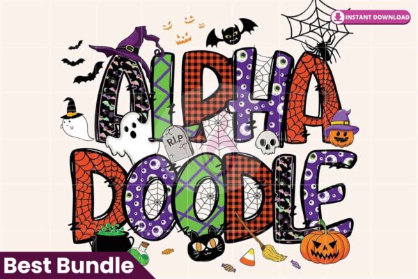 happy-halloween-doodle-alphabet-set