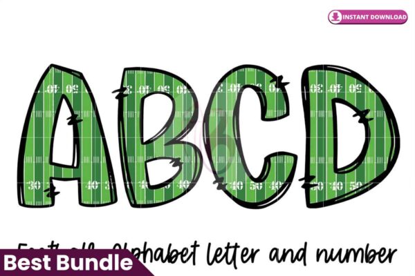 stadium-football-alphabet-doodle-font