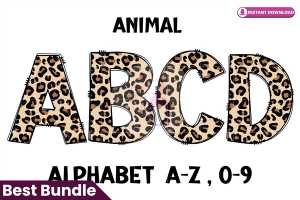 leopard-animal-doodle-alphabet-letters