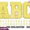 Pastel Faux Chenille Alphabet Yellow pastel-faux-chenille-alphabet-yellow