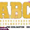sport-chenille-alphabet-letters-yellow