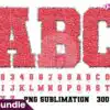 Sport Chenille Faux Alphabet Red sport-chenille-faux-alphabet-red