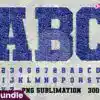 Sports Chenille Blue Color Alphabet sports-chenille-blue-color-alphabet