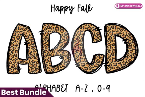 cheetah-doodle-alphabet-autumn-png