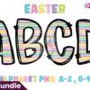 Easter Pastel Color Alphabet Doodle Font easter-pastel-color-alphabet-doodle-font