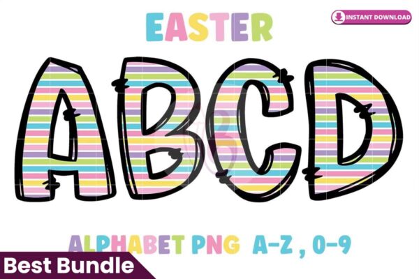 easter-pastel-color-alphabet-doodle-font