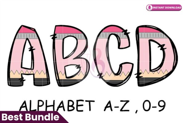 school-pink-pencil-alphabet-letters