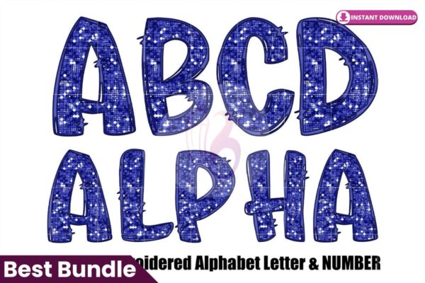 faux-embroidered-sequin-doodle-alphabet