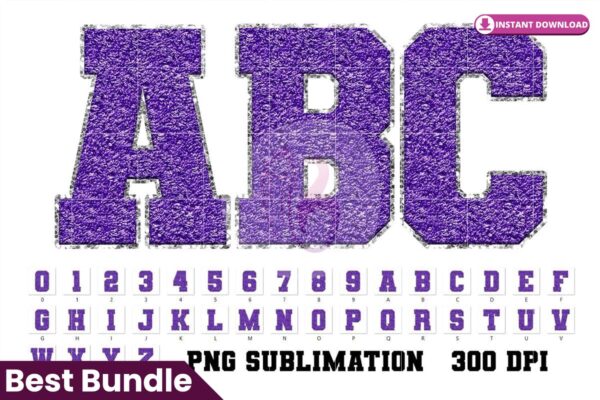 sport-chenille-faux-alphabet-purple