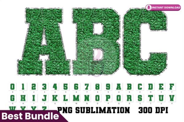 sport-chenille-alphabet-letters-green