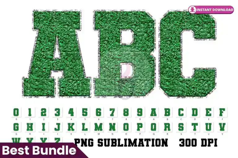 sport-chenille-alphabet-letters-green