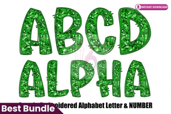 faux-embroidered-sequin-doodle-alphabet