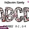 Bloody Scary Doodle Alphabet Halloween bloody-scary-doodle-alphabet-halloween