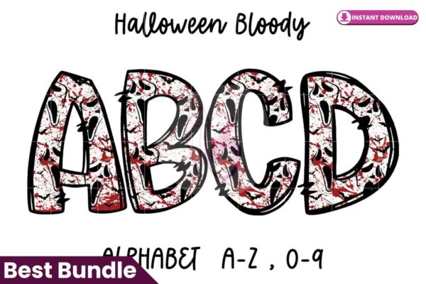 bloody-scary-doodle-alphabet-halloween