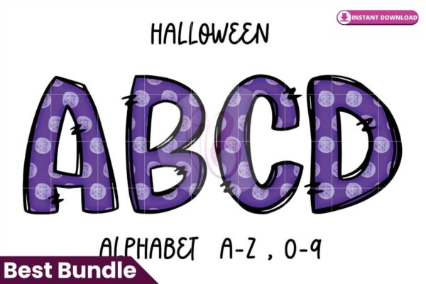 halloween-purple-alphabet-doodle-letters