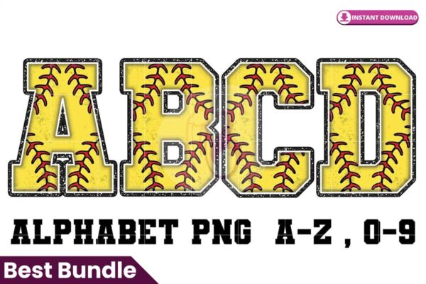 softball-alphabet-font