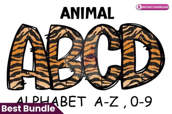 tiger-animal-safari-doodle-alphabet