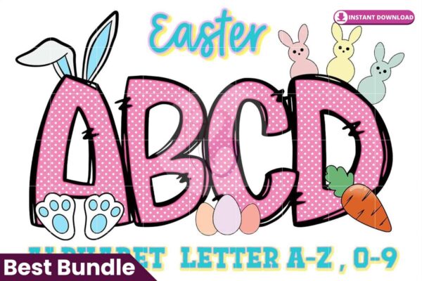 pink-easter-doodle-alphabet-and-clipart