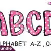 Valentine Pink Dot Alphabet Letters valentine-pink-dot-alphabet-letters