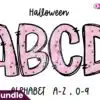 spiderweb-pink-halloween-doodle-alphabet