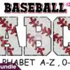 Baseball Chenille Faux Sequin Alphabet baseball-chenille-faux-sequin-alphabet