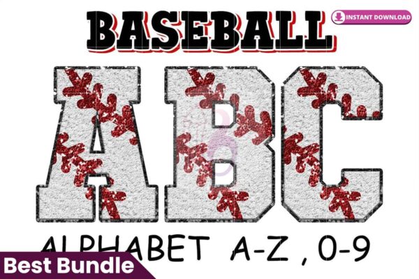 baseball-chenille-faux-sequin-alphabet