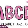 Pink Ruler School Alphabet Letters pink-ruler-school-alphabet-letters
