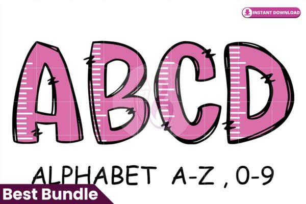 pink-ruler-school-alphabet-letters