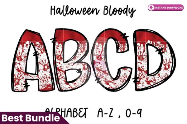 bloody-halloween-alphabet-doodle-letters