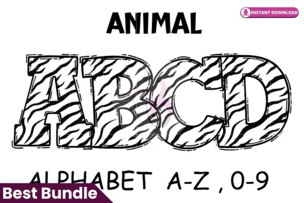 animal-zebra-safari-alphabet-letters