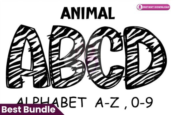 zebra-animal-safari-doodle-alphabet