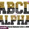 black-and-gold-sequin-faus-alphabet-png
