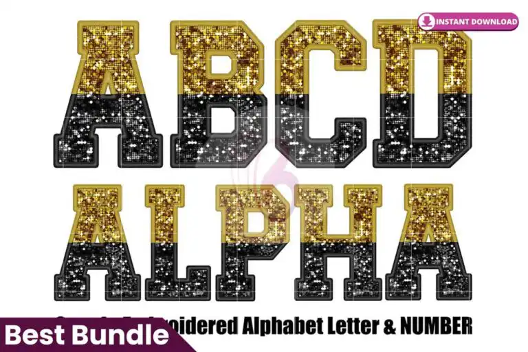 black-and-gold-sequin-faus-alphabet-png