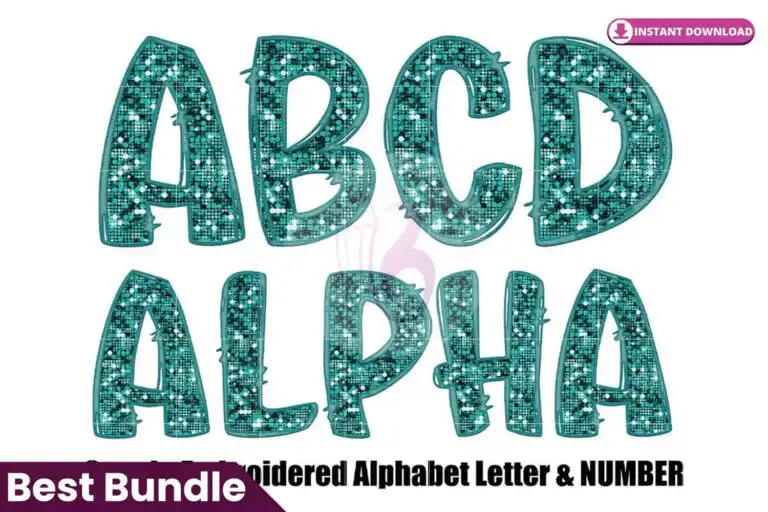 faux-embroidered-sequin-doodle-alphabet