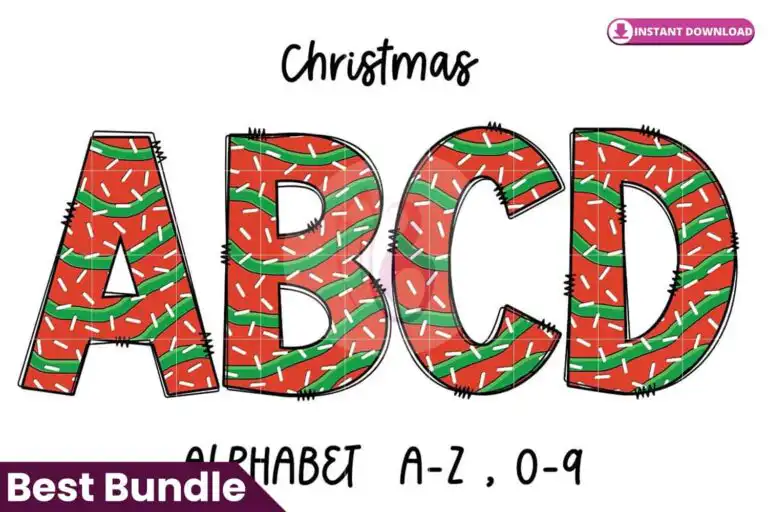 christmas-tree-cakes-doodle-alphabet